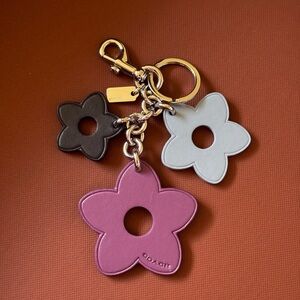 Coach Multi color‎ flowers . Keychain Bag charm